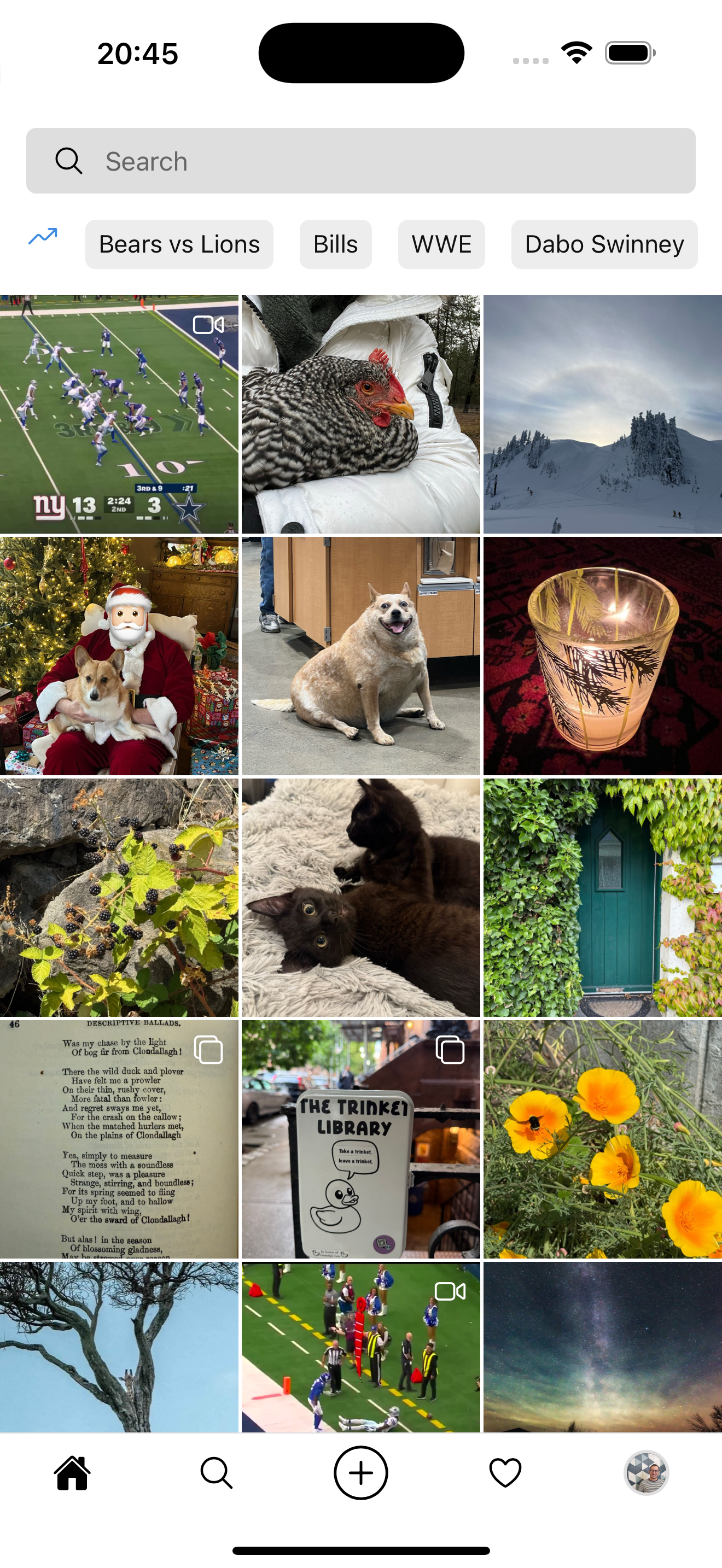 Screenshot of stories - Explore what's new